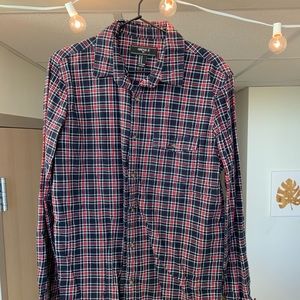 Navy and Red Flannel